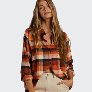 NEW Billabong Best Time Long Sleeve Flannel